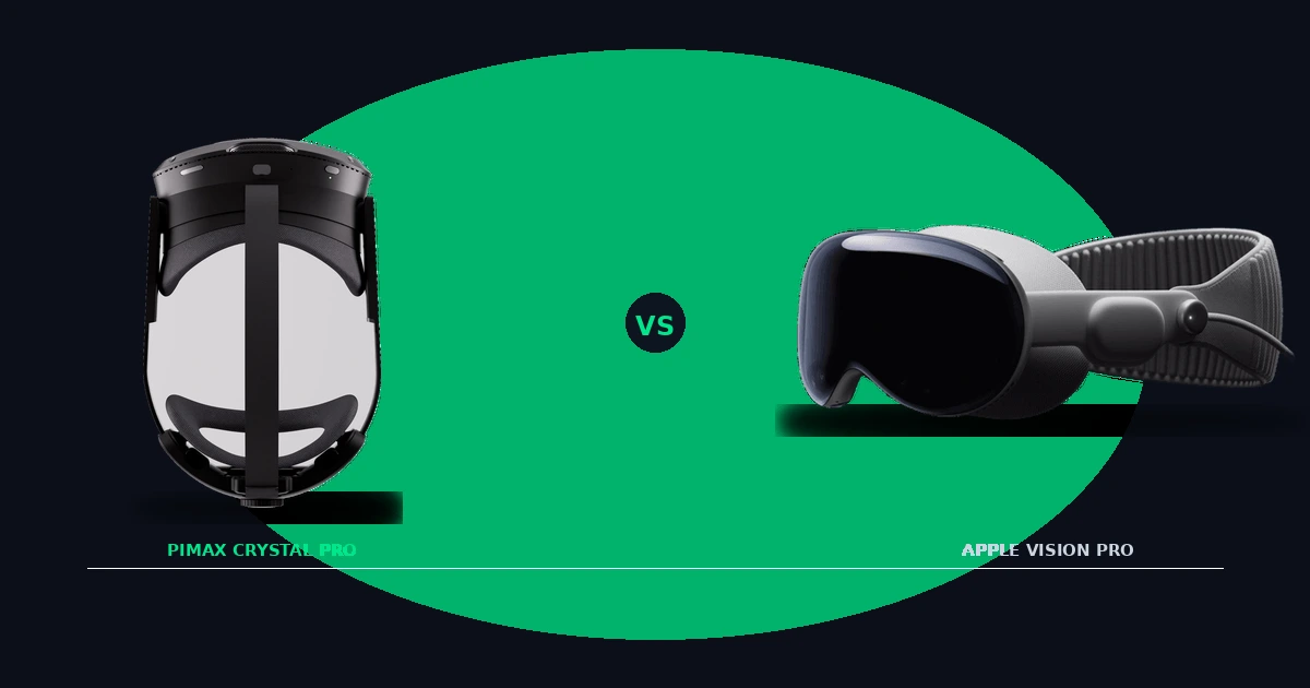 Pimax Crystal Pro vs. Apple Vision Pro