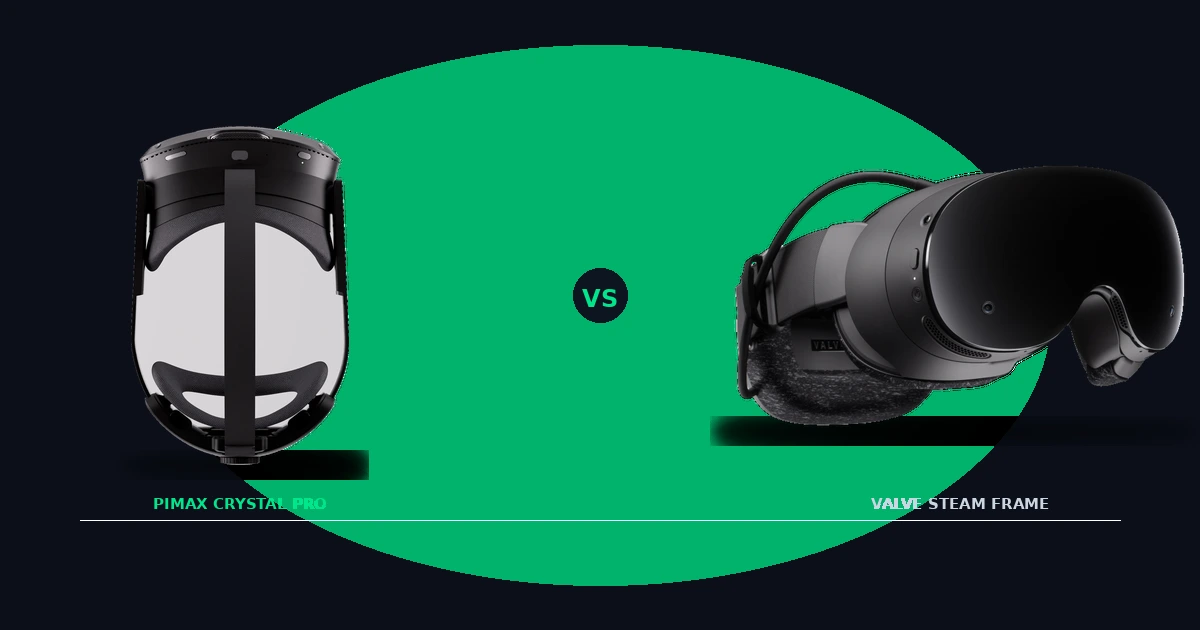 Pimax Crystal Pro vs. Steam Frame